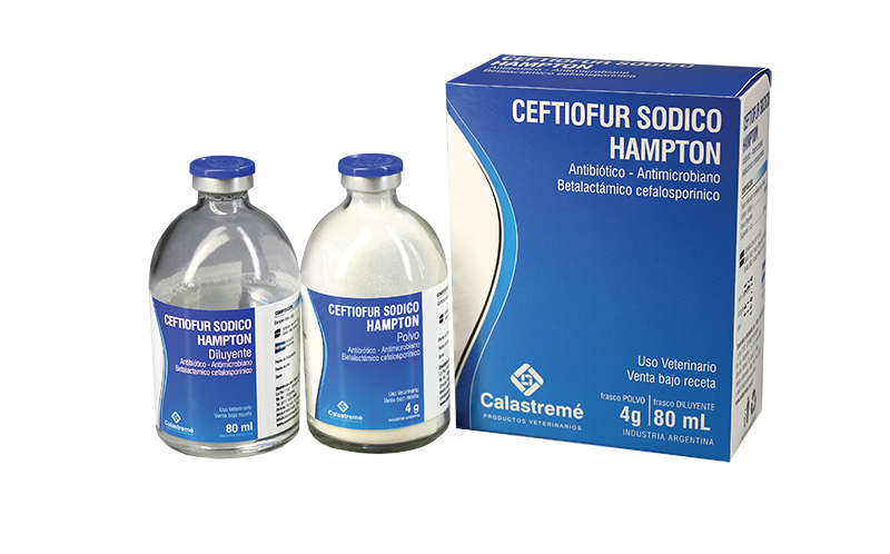 Ceftiofur Sódico Hampton - ANTIBIÓTICO DE AMPLIO ESPECTRO - Laboratorio Calastremé
