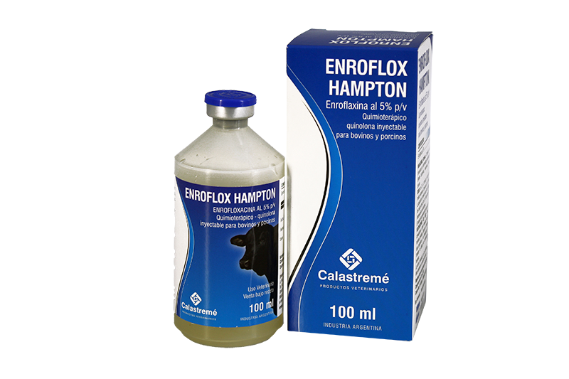 Enroflox Hampton - QUIMIOTERÁPICO - QUINOLONA INYECTABLE - Laboratorio Calastremé