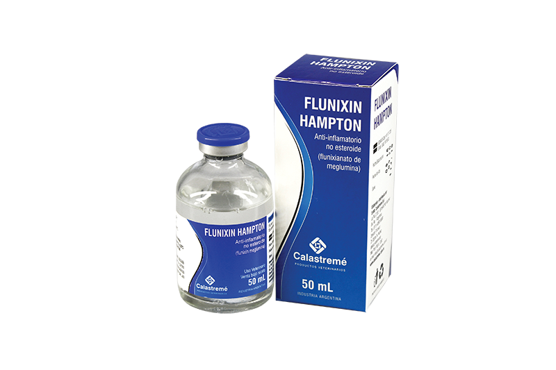 Flunixin Hampton - ANÁLGESICO ANTIINFLAMATORIO NO ESTEROIDE (FLUNIXIN MEGLUMINA) - Laboratorio Calastremé
