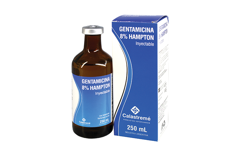 Gentamicina 8% Hampton - ANTIMICROBIANO/ANTIBIÓTICO - AMINOGLUCÓSIDO - Laboratorio Calastremé