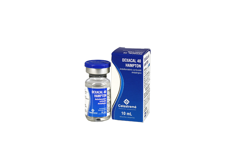 Dexacal 40 Hampton - TRATAMIENTO DE LA INFLAMACIÓN ANTIINFLAMATORIO ESTEROIDE - Equinos, Grandes Animales, Animales de Compañía - Laboratorio Calastremé