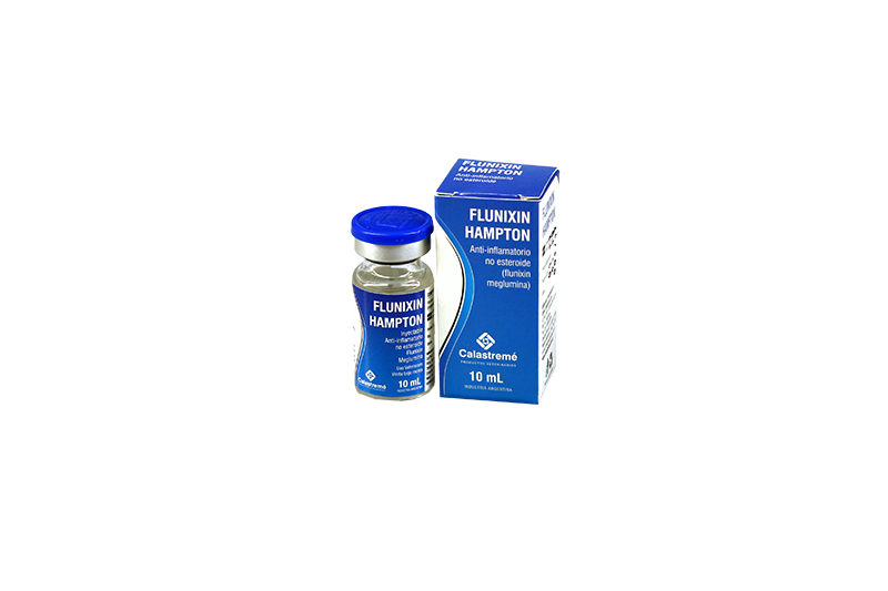 Flunixin Hampton - ANÁLGESICO ANTIINFLAMATORIO NO ESTEROIDE (FLUNIXIN MEGLUMINA) - Equinos, Grandes Animales, Animales de Compañía - Laboratorio Calastremé