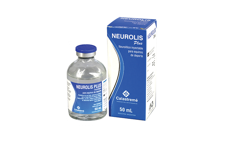 Neurolis Plus - INYECTABLE PARA EQUINOS DE DEPORTE | ANESTÉSICO LOCAL - Laboratorio Calastremé