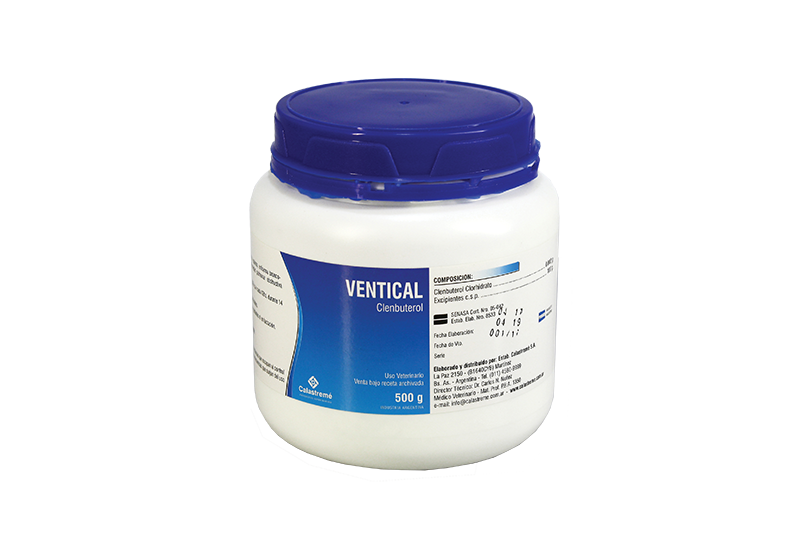 Ventical - CLENBUTEROL | BRONCO DILATADOR POLVO ORAL - Laboratorio Calastremé